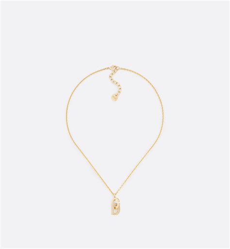 dior cd lock necklace gold